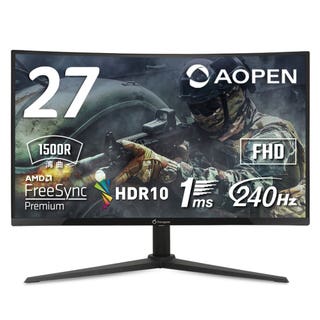 Acer Acer AOPEN 湾曲 ゲーミングモニター 27インチ VA フルHD 240Hz 1ms (TVR) 非光沢 NTSC 72% HDR10 AMD FreeSync Premium HDMI 2.0 DisplayPort v1.4 スピーカー内蔵 ヘッドホン端子 VESAマウント対応 高さ調節機能 27HC5X2bmiiphx 実機スペック解説と最新価格情報