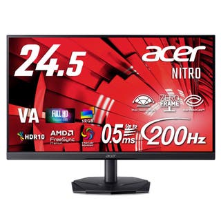 Acer 24.5インチ フルHD 200Hz 0.5ms(GTG) 広視野角 VA 非光沢 sRGB 99% AMD FreeSync Premium HDR10 ブラックブースト VRB対応 ブルーライト低減 HDMI 2.0 DisplayPort v1.2 Acer Display Widget Nitro ゲーミングモニター 3年保証(パネルは1年) KG251QX3bmiipx